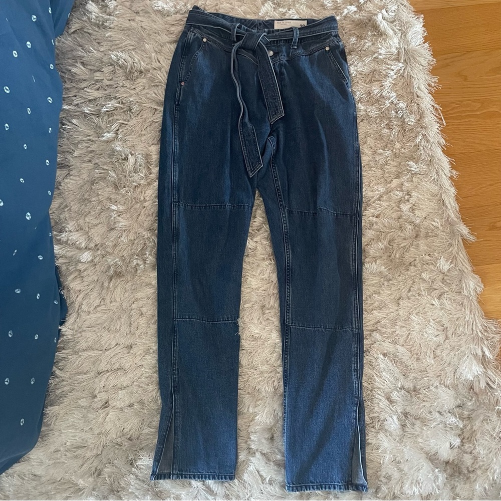 Rag & Bone High Waisted Belted Jeans sz 28